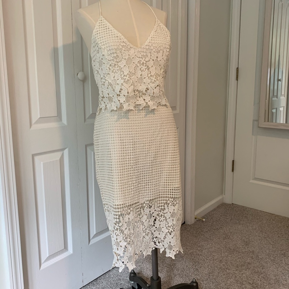 White Two-Piece Lace Set